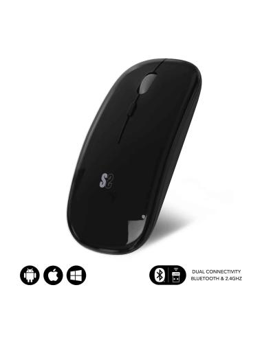 Subblim Dual Flat Ratón Inalámbrico Bluetooth 1600DPI Negro