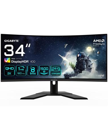 Gigabyte G34WQCP 34" LED VA UltraWide QHD 180Hz HDR 400 FreeSync Premium Curva