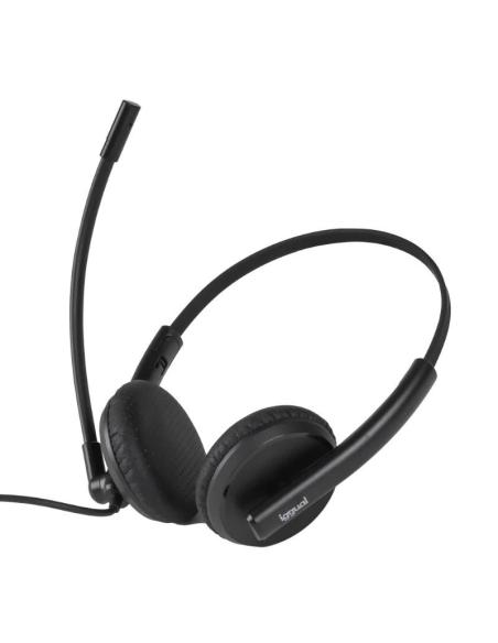 Iggual Kit Auriculares ENC3030 USB Negros + Soporte SA22 Negro