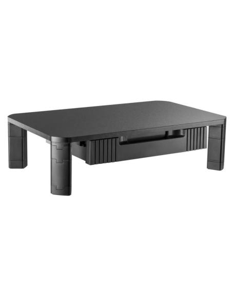 Iggual EM1C Elevador de Monitor con Cajón Máx. 20 KG Negro