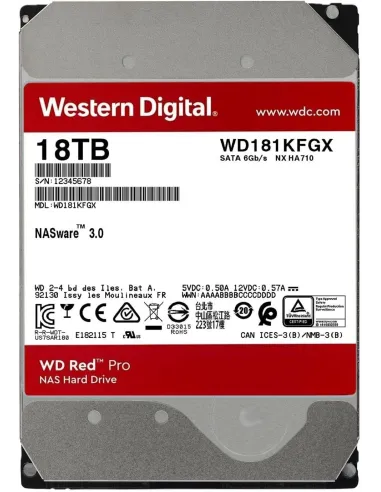Western Digital Red Pro NAS 18TB 3.5" SATA 3