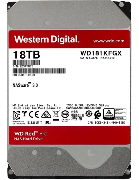 Western Digital Red Pro NAS 18TB 3.5" SATA 3