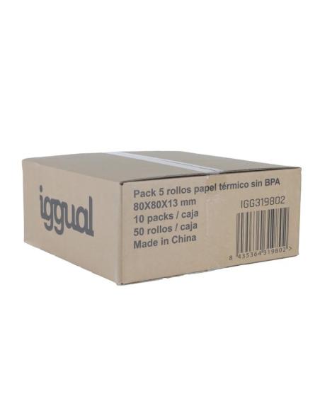 Iggual IGG319802 Caja de 50 Rollos 80x80x13 mm