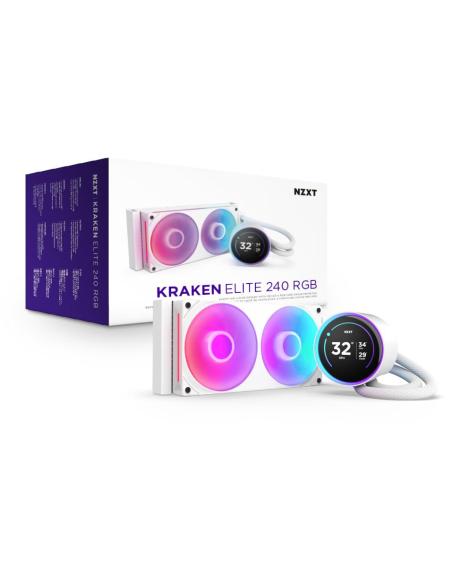 NZXT Kraken Elite 240 RGB Kit de Refrigeración Líquida 240mm Blanco