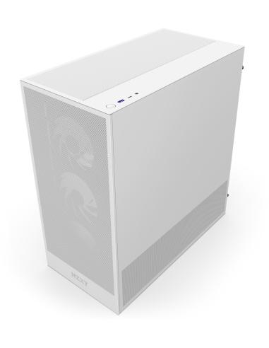 NZXT H5 Flow RGB 2024 Midi Tower E-ATX Cristal Templado USB-C Blanca