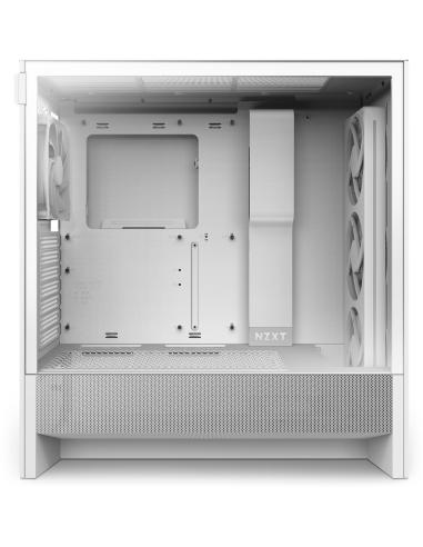 NZXT H5 Flow RGB 2024 Midi Tower E-ATX Cristal Templado USB-C Blanca