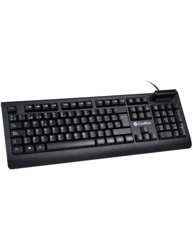 CoolBox COO-TEC04DNI Teclado USB con Lector de Tarjetas Inteligentes Negro