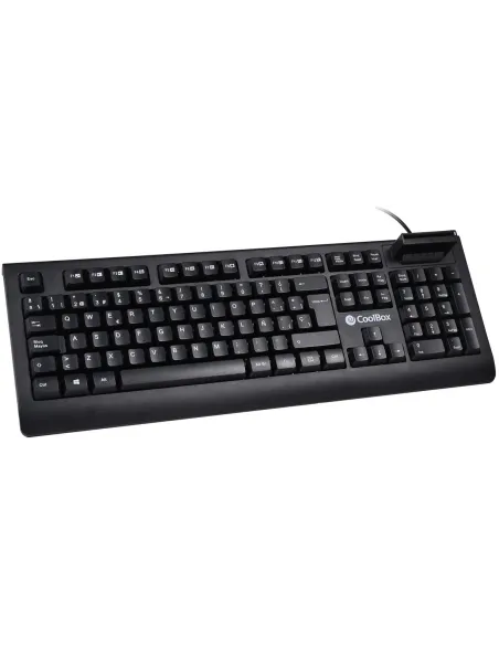 CoolBox COO-TEC04DNI Teclado USB con Lector de Tarjetas Inteligentes Negro