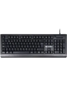 CoolBox COO-TEC04DNI Teclado USB con Lector de Tarjetas Inteligentes Negro-FTRTUS0571