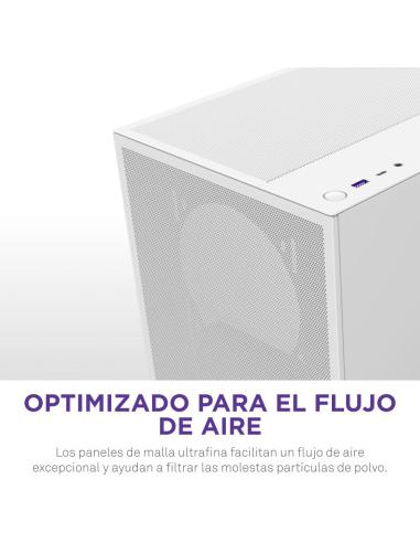 NZXT H5 Flow 2024 Midi Tower E-ATX Cristal Templado USB-C Blanca