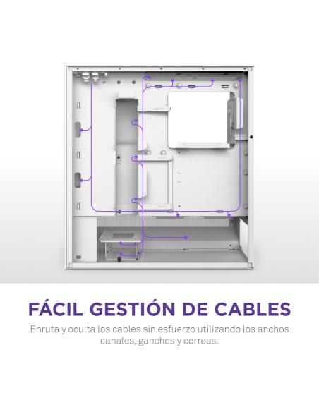 NZXT H5 Flow 2024 Midi Tower E-ATX Cristal Templado USB-C Blanca
