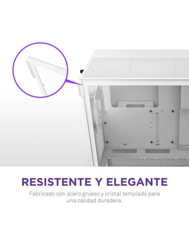 NZXT H5 Flow 2024 Midi Tower E-ATX Cristal Templado USB-C Blanca