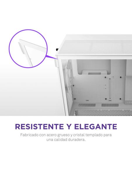 NZXT H5 Flow 2024 Midi Tower E-ATX Cristal Templado USB-C Blanca