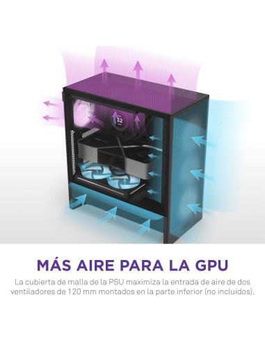 NZXT H5 Flow 2024 Midi Tower E-ATX Cristal Templado USB-C Negra