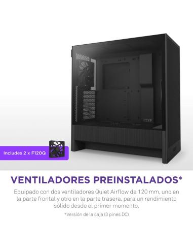 NZXT H5 Flow 2024 Midi Tower E-ATX Cristal Templado USB-C Negra