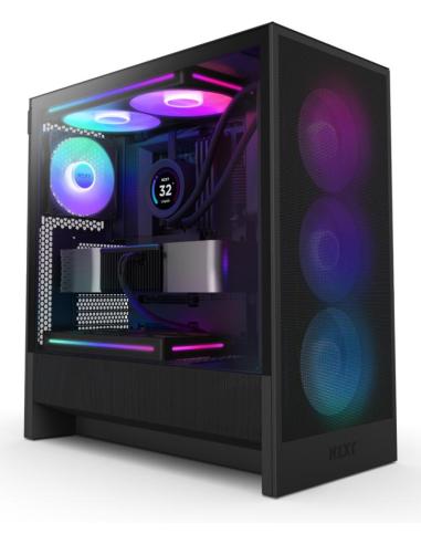 NZXT H5 Flow RGB 2024 Midi Tower E-ATX Cristal Templado USB-C Negra