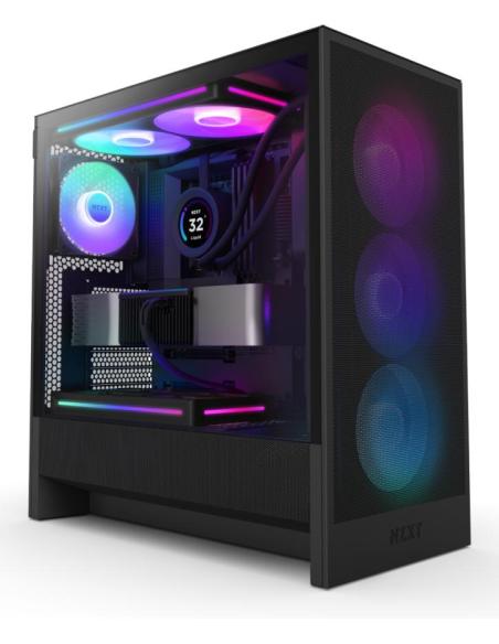 NZXT H5 Flow RGB 2024 Midi Tower E-ATX Cristal Templado USB-C Negra