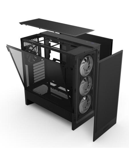 NZXT H5 Flow RGB 2024 Midi Tower E-ATX Cristal Templado USB-C Negra
