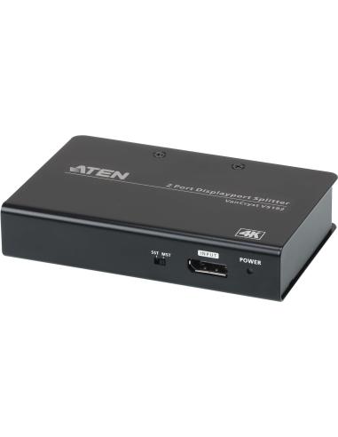 Aten VS192-AT-G Divisor de Video 2 Puertos DisplayPort Negro
