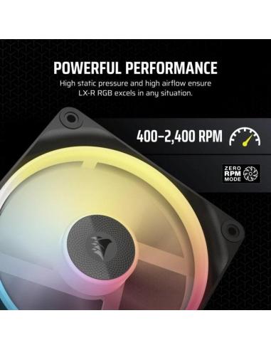 Corsair iCUE LINK LX120-R RGB Ventilador Suplementario PWM 120mm Negro