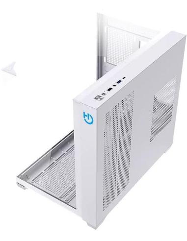 Hiditec CHA010057 Sky White Mid Tower Cristal Templado USB-C 3.2 Blanco