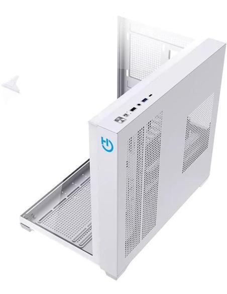 Hiditec CHA010057 Sky White Mid Tower Cristal Templado USB-C 3.2 Blanco