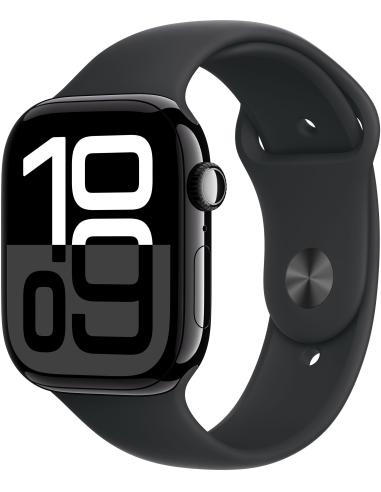 Apple Watch Series 10 GPS 46mm Caja Aluminio Negro Azabache con Correa Deportiva Negra S/M