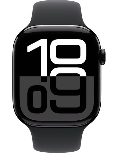 Apple Watch Series 10 GPS 46mm Caja Aluminio Negro Azabache con Correa Deportiva Negra S/M