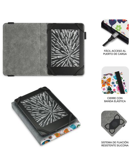 Subblim Clever SUBCUE-1EC010 Funda Universal para Ebook 6" Mariposas
