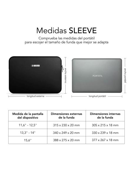 Subblim Business Sleeve Neopreno V2 Funda para Portátil hasta 12.5" Negro