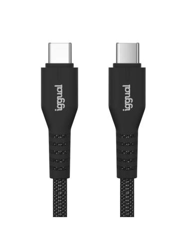 Iggual IGG319765 Cable USB-C 1M Negro