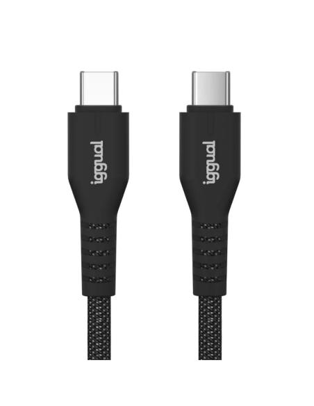Iggual IGG319765 Cable USB-C 1M Negro