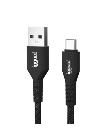 Iggual IGG319888 Cable USB-A a USB-C 1M Negro