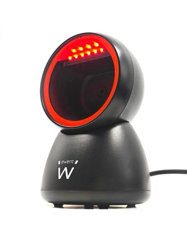 Ewent EW3450 Lector de Códigos de Barras 1D/2D/QR Manos Libres Negro