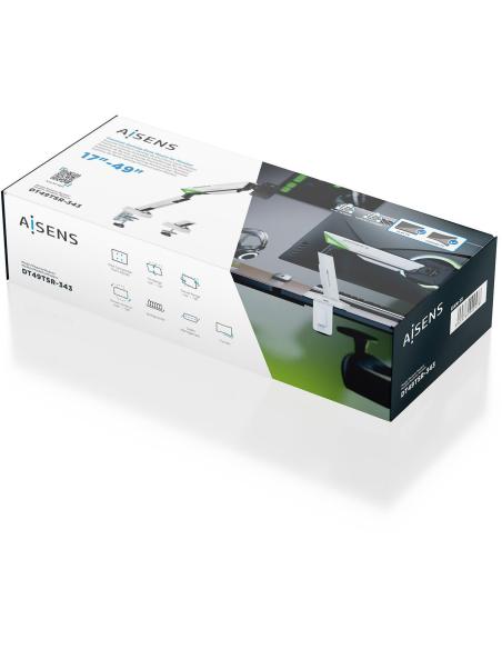 Aisens DT49TSR-343 Soporte de Mesa para Monitor/TV 17"-49" Peso Máx. 16 KG Gris