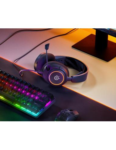 SteelSeries Arctis Nova 3 Auriculares Gaming RGB Negros