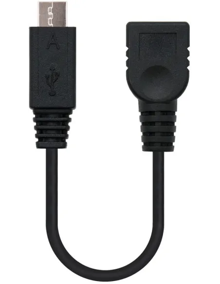 Nanocable 10.01.3000 Cable USB-A a microUSB 15cm Negro