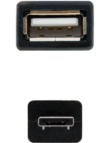 Nanocable 10.01.3000 Cable USB-A a microUSB 15cm Negro