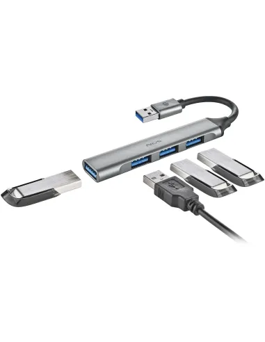 NGS NGS-HUB-0163 Hub USB-A a x4 USB-A Plata