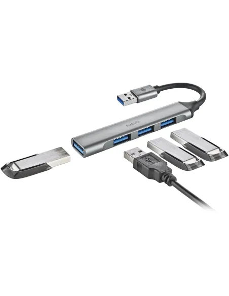 NGS NGS-HUB-0163 Hub USB-A a x4 USB-A Plata