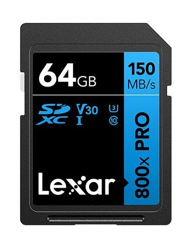 Lexar 800x Pro Tarjeta de Memoria SDXC 64GB C10