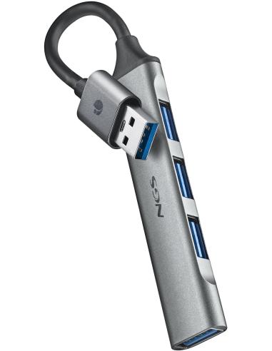 NGS NGS-HUB-0163 Hub USB-A a x4 USB-A Plata