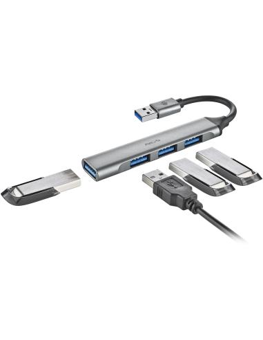 NGS NGS-HUB-0163 Hub USB-A a x4 USB-A Plata