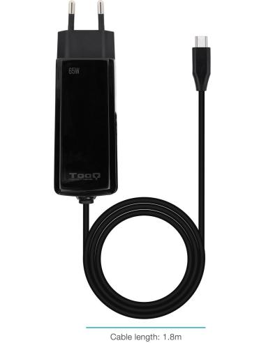 TooQ TQLC-USBCGAN65PD-C Cargador para Portátil 65W USB-C Negro