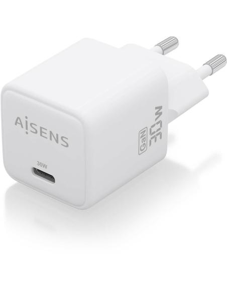 Aisens ASCH-30W1P035-W Cargador USB-C 33W Carga Rápida Blanca
