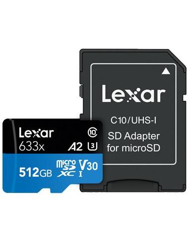Lexar 633X 512 GB MicroSDXC UHS-I Clase 10