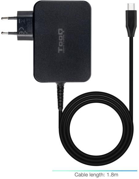 TooQ TQLC-USBCGAN100PD Cargador de Portátil 100W USB-C Negro
