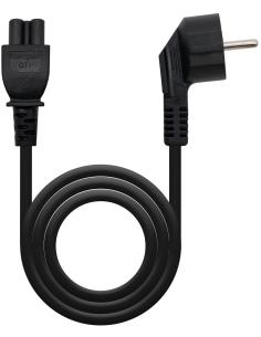 Nanocable 10.22.0302-L200 Cable de Alimentación CEE7/7 a C5 Acoplador 2M Negro-CABL61714