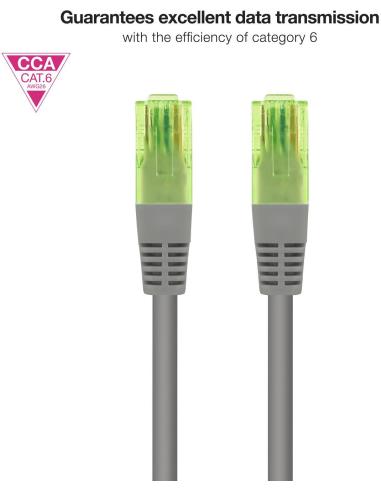 Nanocable 10.20.1400-L30 Cable RJ-45 Cat 6 U/UTP 30cm Gris