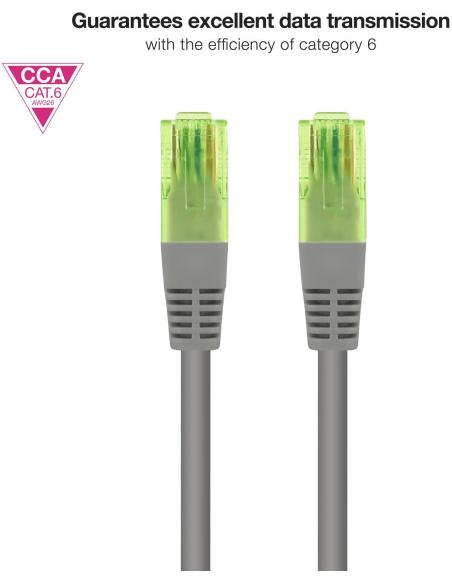 Nanocable 10.20.1400-L30 Cable RJ-45 Cat 6 U/UTP 30cm Gris